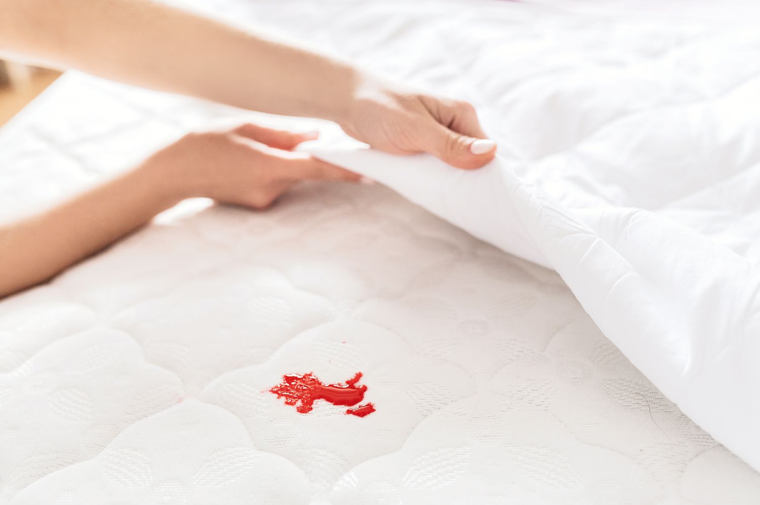 ¿Cómo quitar las manchas de sangre de un colchón?